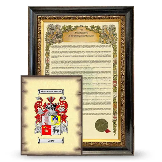 Graw Framed History and Coat of Arms Print - Heirloom