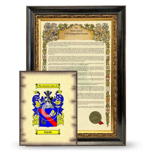 Grazio Framed History and Coat of Arms Print - Heirloom