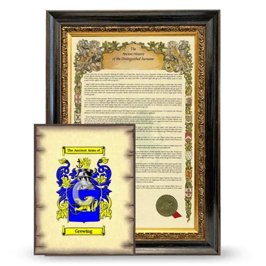 Grewing Framed History and Coat of Arms Print - Heirloom