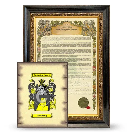 Grunberg Framed History and Coat of Arms Print - Heirloom