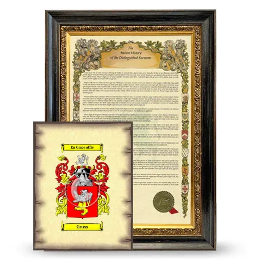 Gruss Framed History and Coat of Arms Print - Heirloom