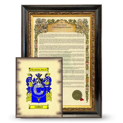 Guillard Framed History and Coat of Arms Print - Heirloom
