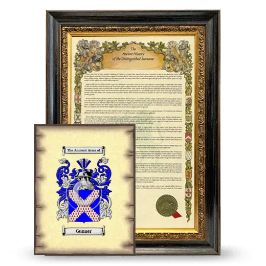 Gunner Framed History and Coat of Arms Print - Heirloom