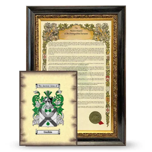 Gurkin Framed History and Coat of Arms Print - Heirloom