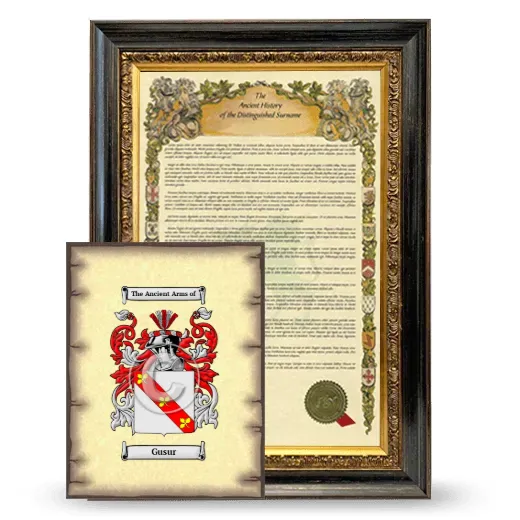 Gusur Framed History and Coat of Arms Print - Heirloom