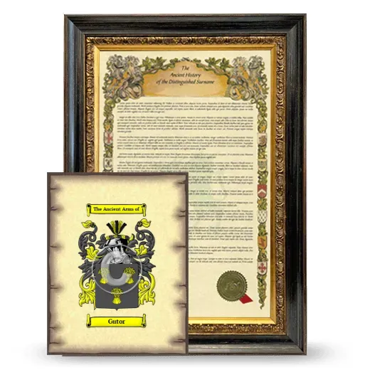 Gutor Framed History and Coat of Arms Print - Heirloom