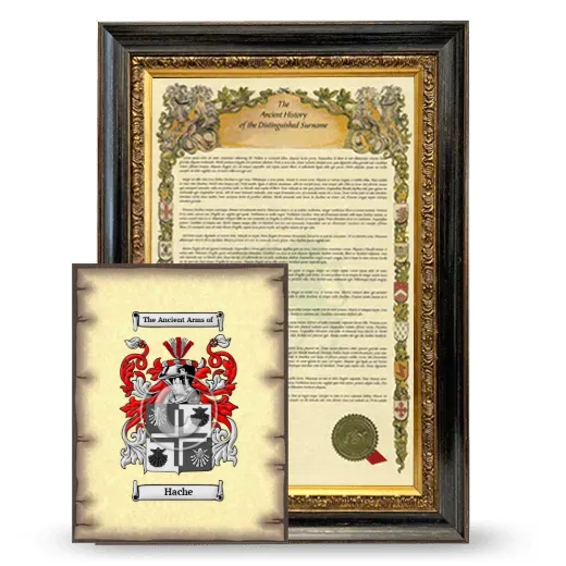 Hache Framed History and Coat of Arms Print - Heirloom