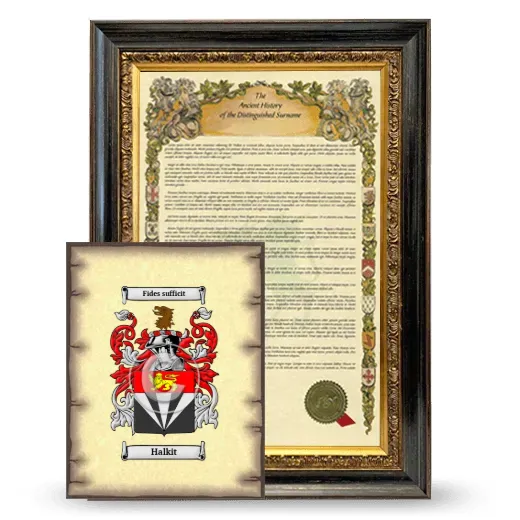 Halkit Framed History and Coat of Arms Print - Heirloom