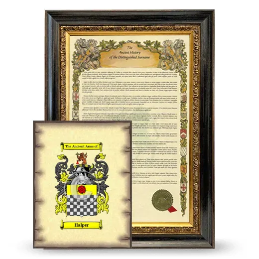 Halper Framed History and Coat of Arms Print - Heirloom