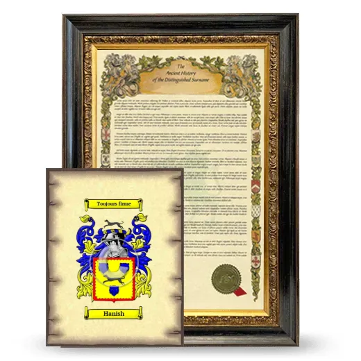 Hanish Framed History and Coat of Arms Print - Heirloom