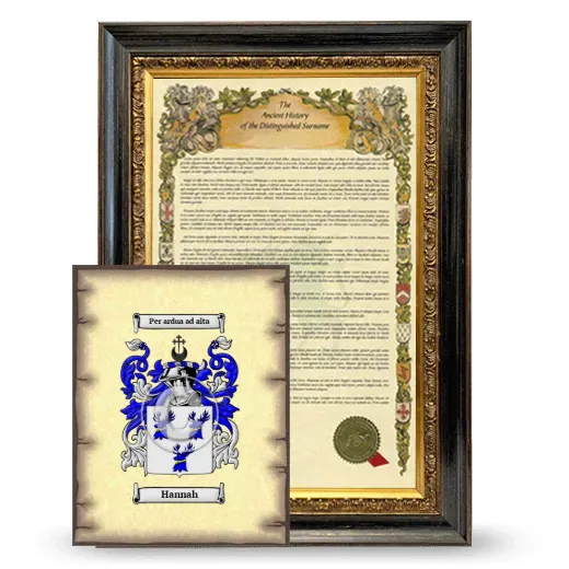 Hannah Framed History and Coat of Arms Print - Heirloom
