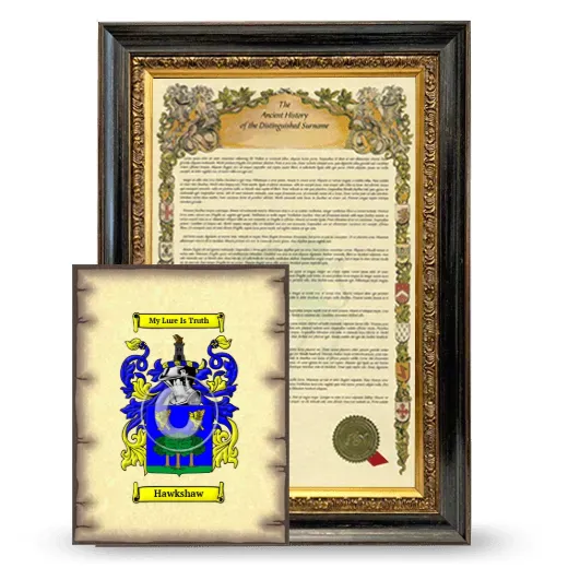Hawkshaw Framed History and Coat of Arms Print - Heirloom
