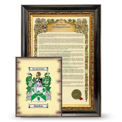 Hazelton Framed History and Coat of Arms Print - Heirloom