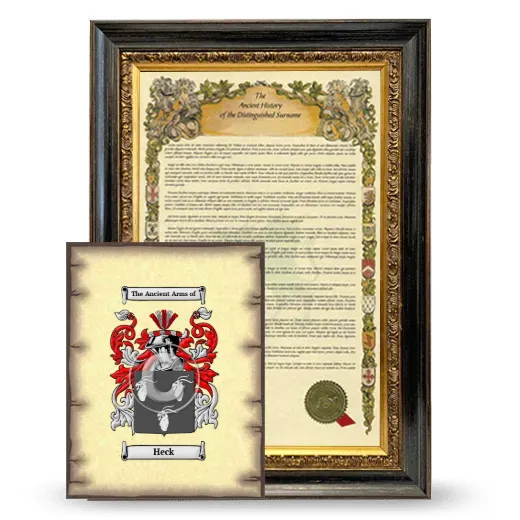 Heck Framed History and Coat of Arms Print - Heirloom