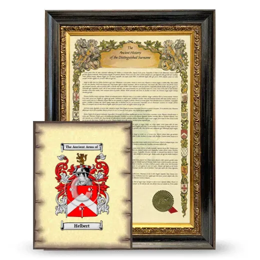 Helbert Framed History and Coat of Arms Print - Heirloom