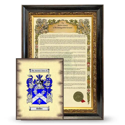 Helles Framed History and Coat of Arms Print - Heirloom
