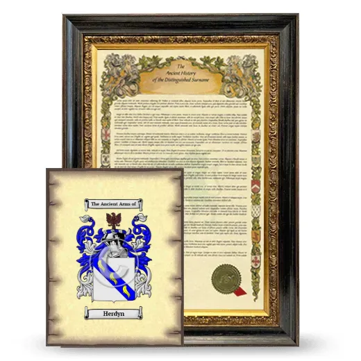 Herdyn Framed History and Coat of Arms Print - Heirloom
