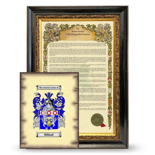 Hilland Framed History and Coat of Arms Print - Heirloom