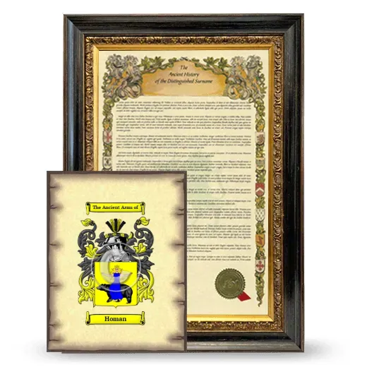 Homan Framed History and Coat of Arms Print - Heirloom