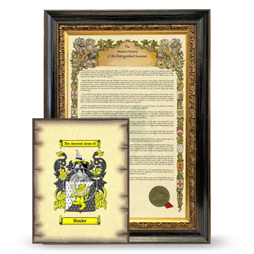 Hosier Framed History and Coat of Arms Print - Heirloom
