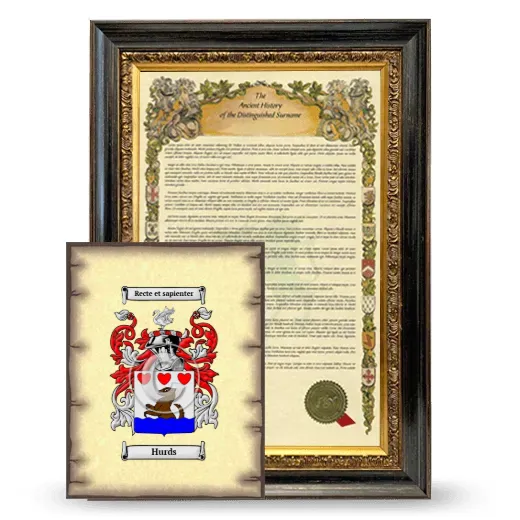 Hurds Framed History and Coat of Arms Print - Heirloom