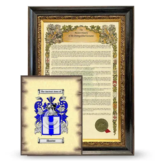 Huster Framed History and Coat of Arms Print - Heirloom