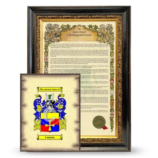 I anson Framed History and Coat of Arms Print - Heirloom