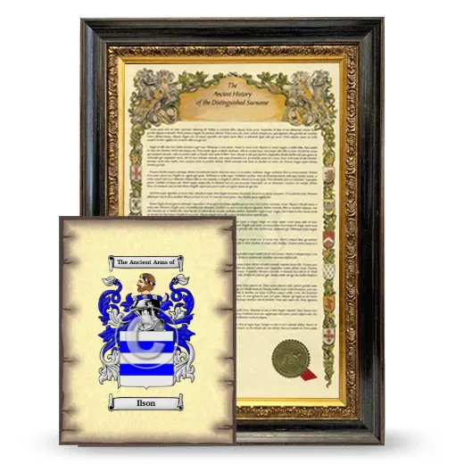 Ilson Framed History and Coat of Arms Print - Heirloom