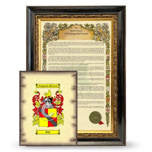 Ivor Framed History and Coat of Arms Print - Heirloom