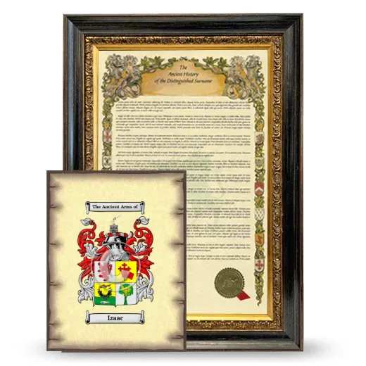 Izaac Framed History and Coat of Arms Print - Heirloom