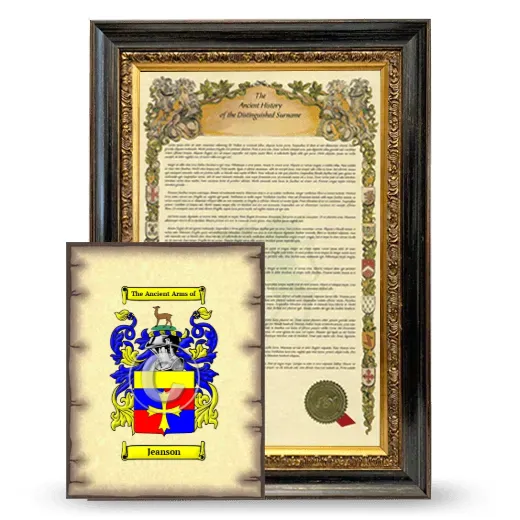 Jeanson Framed History and Coat of Arms Print - Heirloom