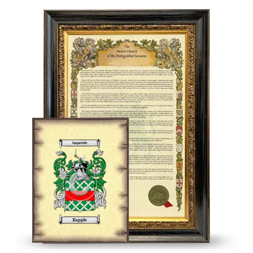 Kapple Framed History and Coat of Arms Print - Heirloom
