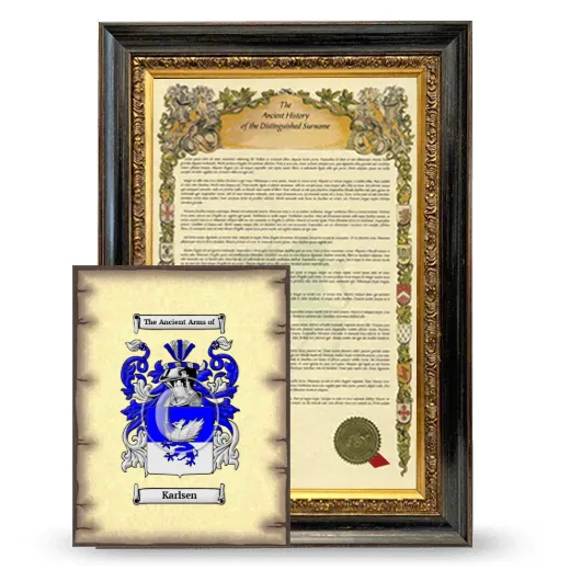 Karlsen Framed History and Coat of Arms Print - Heirloom