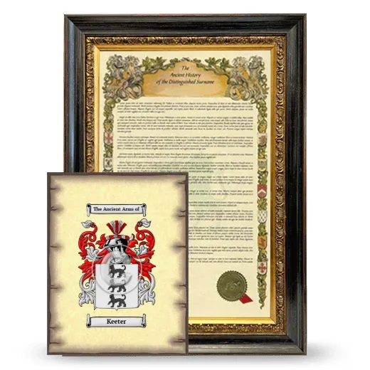 Keeter Framed History and Coat of Arms Print - Heirloom