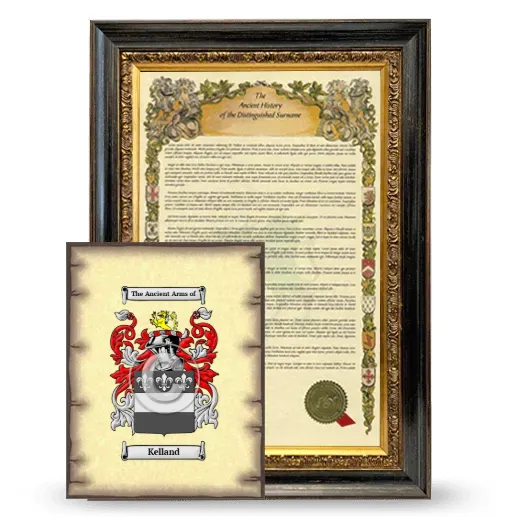 Kelland Framed History and Coat of Arms Print - Heirloom