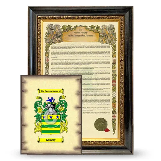 Kemsly Framed History and Coat of Arms Print - Heirloom