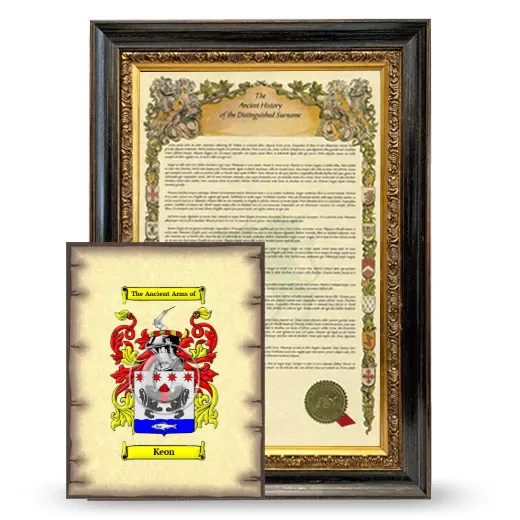 Keon Framed History and Coat of Arms Print - Heirloom