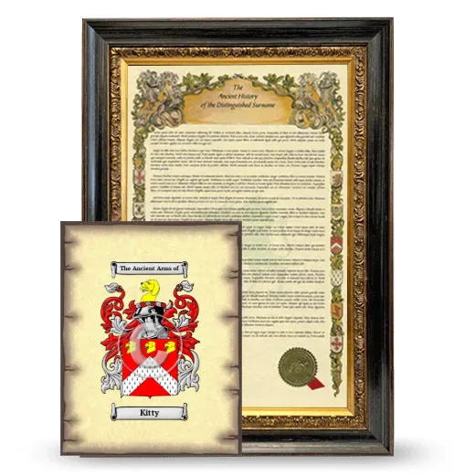 Kitty Framed History and Coat of Arms Print - Heirloom