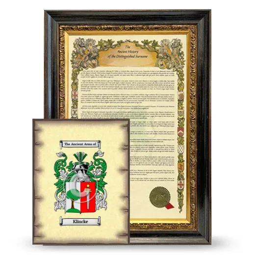 Klincke Framed History and Coat of Arms Print - Heirloom