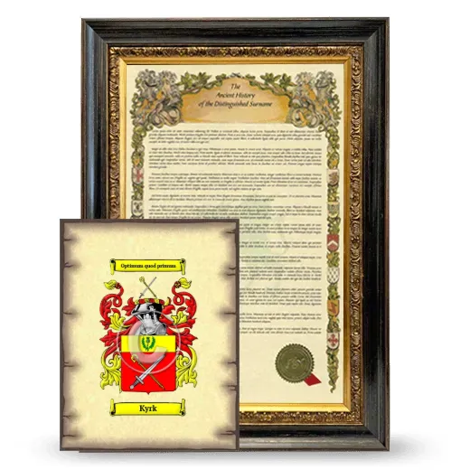 Kyrk Framed History and Coat of Arms Print - Heirloom