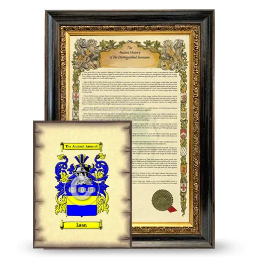 Laan Framed History and Coat of Arms Print - Heirloom