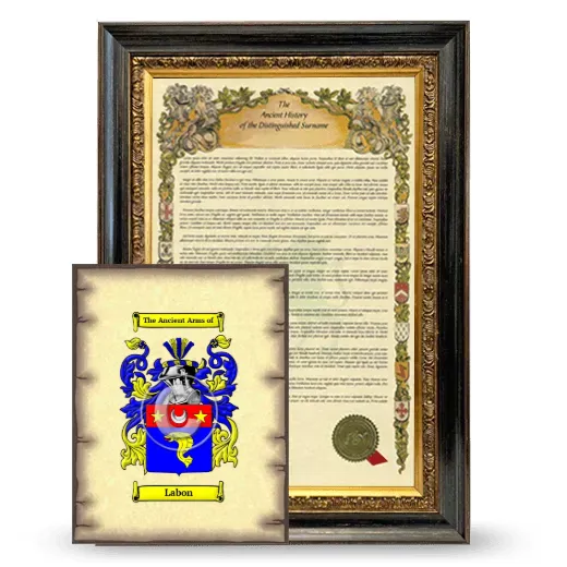 Labon Framed History and Coat of Arms Print - Heirloom