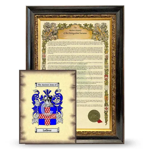 Lafleur Framed History and Coat of Arms Print - Heirloom