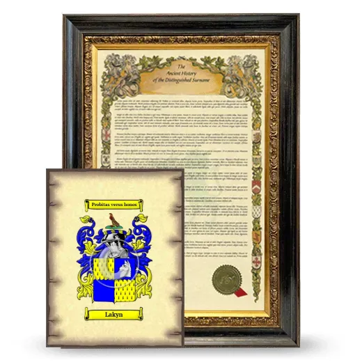 Lakyn Framed History and Coat of Arms Print - Heirloom