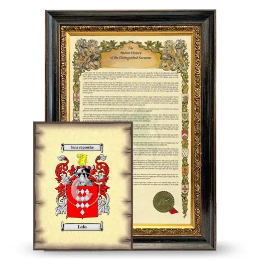 Lala Framed History and Coat of Arms Print - Heirloom
