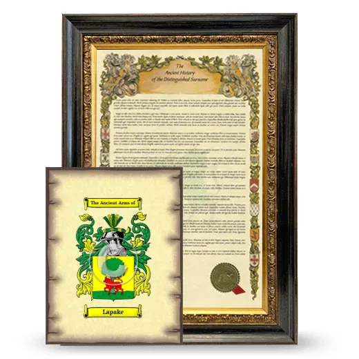 Lapake Framed History and Coat of Arms Print - Heirloom
