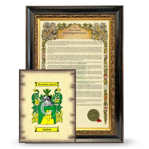 Larivee Framed History and Coat of Arms Print - Heirloom