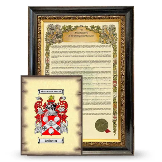 Ledbetter Framed History and Coat of Arms Print - Heirloom