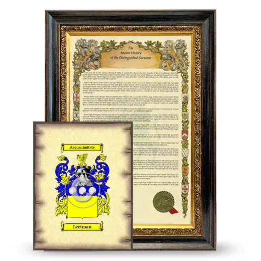 Leetman Framed History and Coat of Arms Print - Heirloom