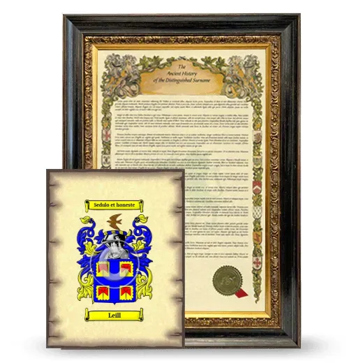Leill Framed History and Coat of Arms Print - Heirloom